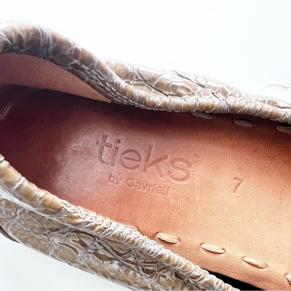 Tieks Ballet Flat Shoes Croc Women’s green - Picture 4 of 5